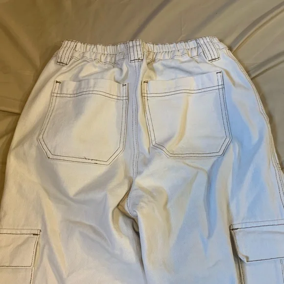 PacSun White Cargo Pants Women's Size S - Picture 8 of 9